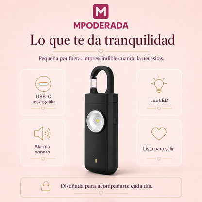 Características de la alarma personal MPODERADA Libre