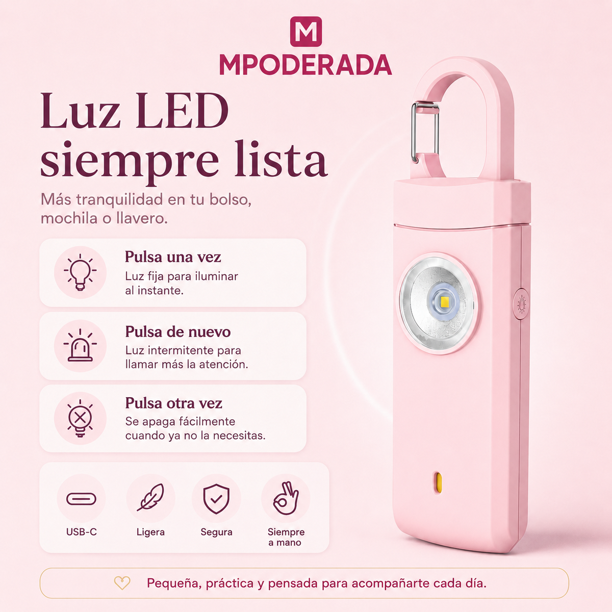 Luz LED integrada de la alarma MPODERADA Libre